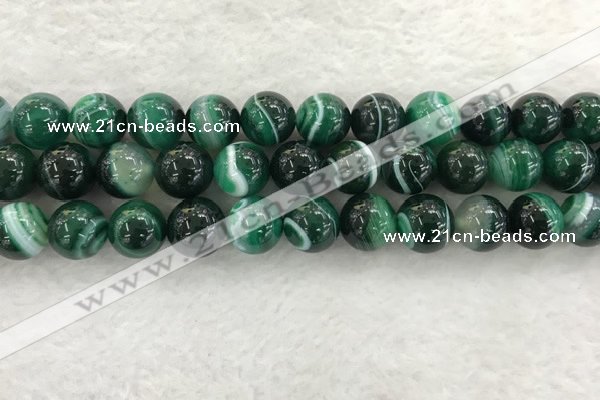 CAA2015 15.5 inches 14mm round banded agate gemstone beads