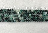 CAA2020 15.5 inches 4mm round banded agate gemstone beads