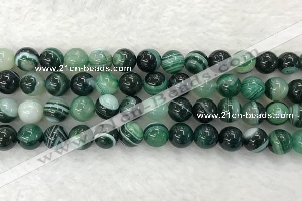 CAA2024 15.5 inches 12mm round banded agate gemstone beads