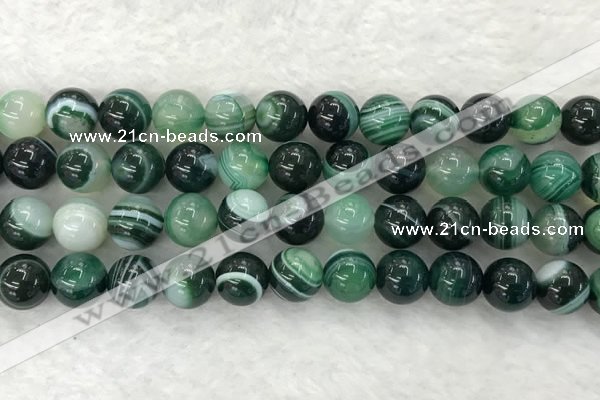 CAA2025 15.5 inches 14mm round banded agate gemstone beads