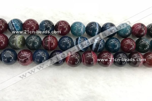 CAA2046 15.5 inches 16mm round banded agate gemstone beads