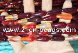 CAA2055 15.5 inches 8*20mm teardrop agate beads wholesale