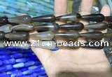 CAA2064 15.5 inches 10*30mm teardrop agate beads wholesale