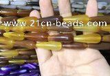CAA2067 15.5 inches 10*30mm teardrop agate beads wholesale