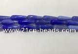 CAA2077 15.5 inches 10*30mm teardrop agate beads wholesale