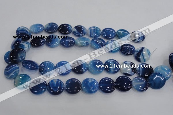 CAA208 15.5 inches 20mm flat round madagascar agate beads