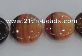 CAA209 15.5 inches 20mm flat round madagascar agate beads