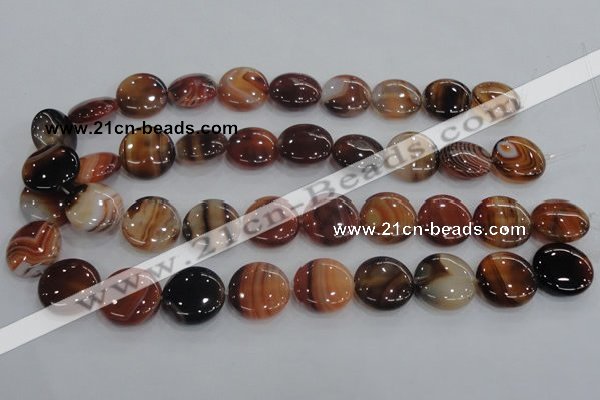 CAA209 15.5 inches 20mm flat round madagascar agate beads