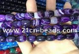 CAA2114 15.5 inches 10*14mm drum agate beads wholesale