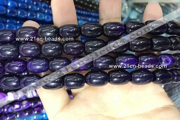 CAA2115 15.5 inches 10*14mm drum agate beads wholesale