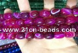 CAA2116 15.5 inches 10*14mm drum agate beads wholesale