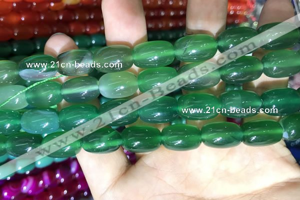 CAA2125 15.5 inches 10*14mm drum agate beads wholesale