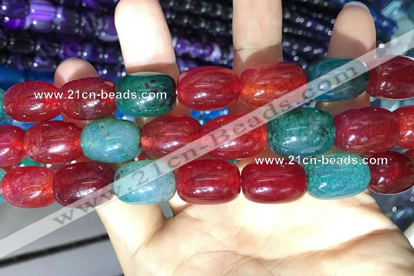 CAA2134 15.5 inches 13*18mm drum agate beads wholesale