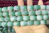 CAA2141 15.5 inches 12*16mm faceted drum agate beads wholesale