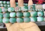 CAA2148 15.5 inches 13*18mm faceted drum agate beads wholesale