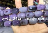 CAA2152 15.5 inches 15*20mm faceted drum agate beads wholesale