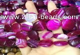 CAA2173 15.5 inches 15*20mm oval banded agate beads wholesale