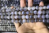 CAA2193 15.5 inches 10mm faceted round banded agate beads