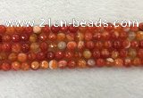 CAA2227 15.5 inches 8mm faceted round banded agate beads