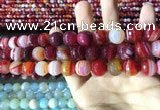 CAA2236 15.5 inches 12mm faceted round banded agate beads