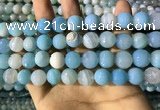 CAA2246 15.5 inches 12mm faceted round banded agate beads