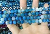 CAA2251 15.5 inches 8mm faceted round banded agate beads