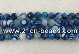 CAA2260 15.5 inches 12mm faceted round banded agate beads