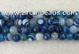 CAA2261 15.5 inches 14mm faceted round banded agate beads