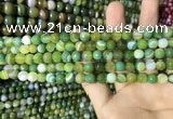 CAA2270 15.5 inches 4mm faceted round banded agate beads