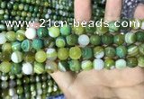 CAA2272 15.5 inches 8mm faceted round banded agate beads