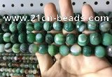 CAA2288 15.5 inches 10mm faceted round banded agate beads