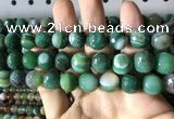 CAA2290 15.5 inches 14mm faceted round banded agate beads