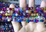 CAA2293 15.5 inches 6mm faceted round banded agate beads