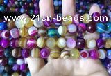 CAA2296 15.5 inches 12mm faceted round banded agate beads