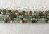 CAA2300 15.5 inches 4mm round banded agate gemstone beads