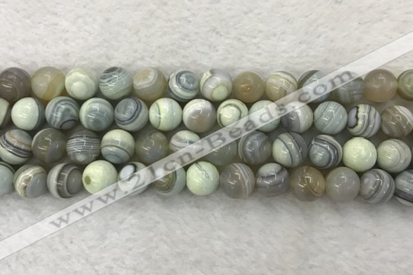 CAA2319 15.5 inches 10mm round banded agate gemstone beads