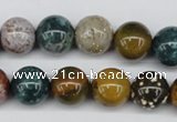 CAA233 15.5 inches 14mm round ocean agate gemstone beads wholesale