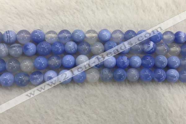 CAA2334 15.5 inches 10mm round banded agate gemstone beads