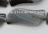 CAA236 15.5 inches 18*46mm marquise grey line agate beads