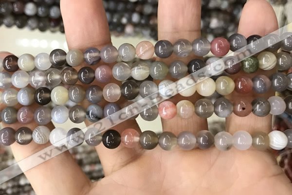 CAA2379 15.5 inches 6mm round Botswana agate beads wholesale