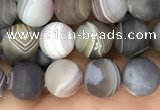 CAA2391 15.5 inches 4mm round matte Botswana agate beads wholesale