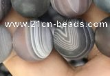 CAA2395 15.5 inches 12mm round matte Botswana agate beads wholesale