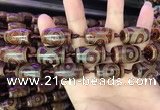 CAA2660 15.5 inches 14*25mm - 16*26mm drum tibetan agate dzi beads