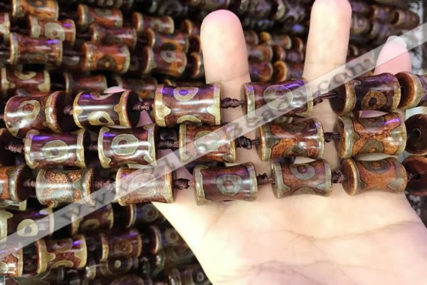 CAA2661 15.5 inches 14*21mm - 16*24mm bone tibetan agate dzi beads