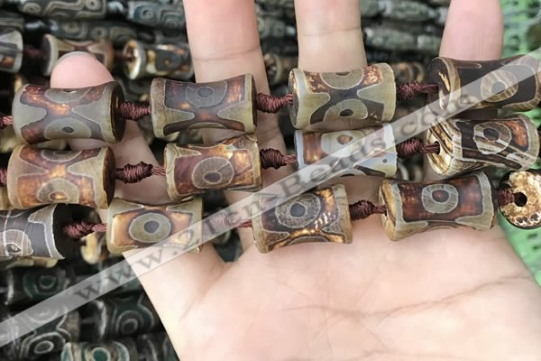 CAA2680 15.5 inches 12*18mm - 13*30mm bone tibetan agate dzi beads