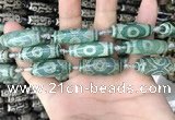 CAA2691 15.5 inches 12*30mm - 14*30mm rice tibetan agate dzi beads