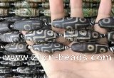 CAA2708 15.5 inches 14*38mm - 16*43mm rice tibetan agate dzi beads