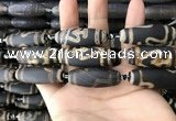 CAA2715 15.5 inches 14*38mm - 16*43mm rice tibetan agate dzi beads