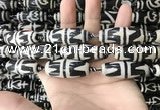 CAA2718 15.5 inches 14*38mm - 16*43mm rice tibetan agate dzi beads