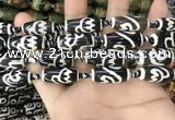 CAA2729 15.5 inches 10*24mm - 11*25mm rice tibetan agate dzi beads